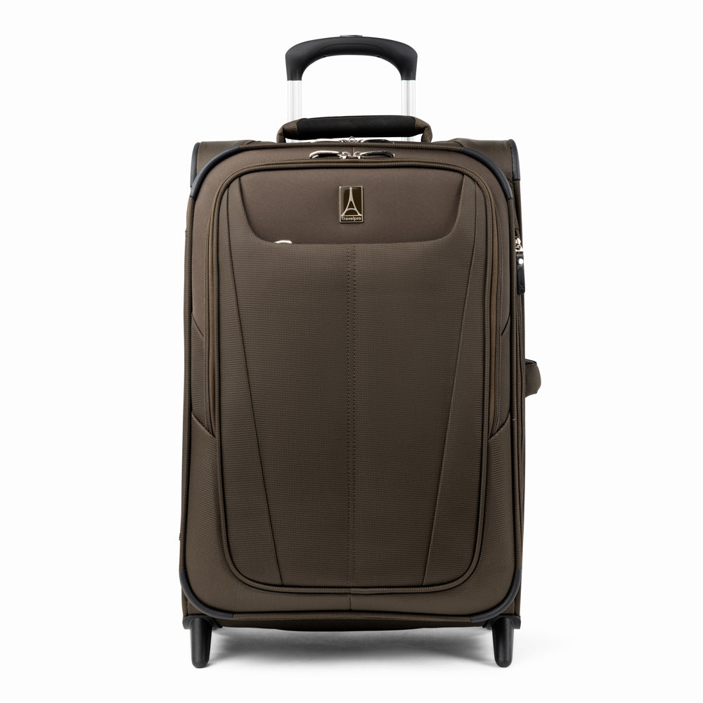 Travelpro Maxlite 5 Softside Expandable Upright 2 Wheel Luggage, Lightweight Suitcase, Men and Women Mocha Carry On 22 Inch U14