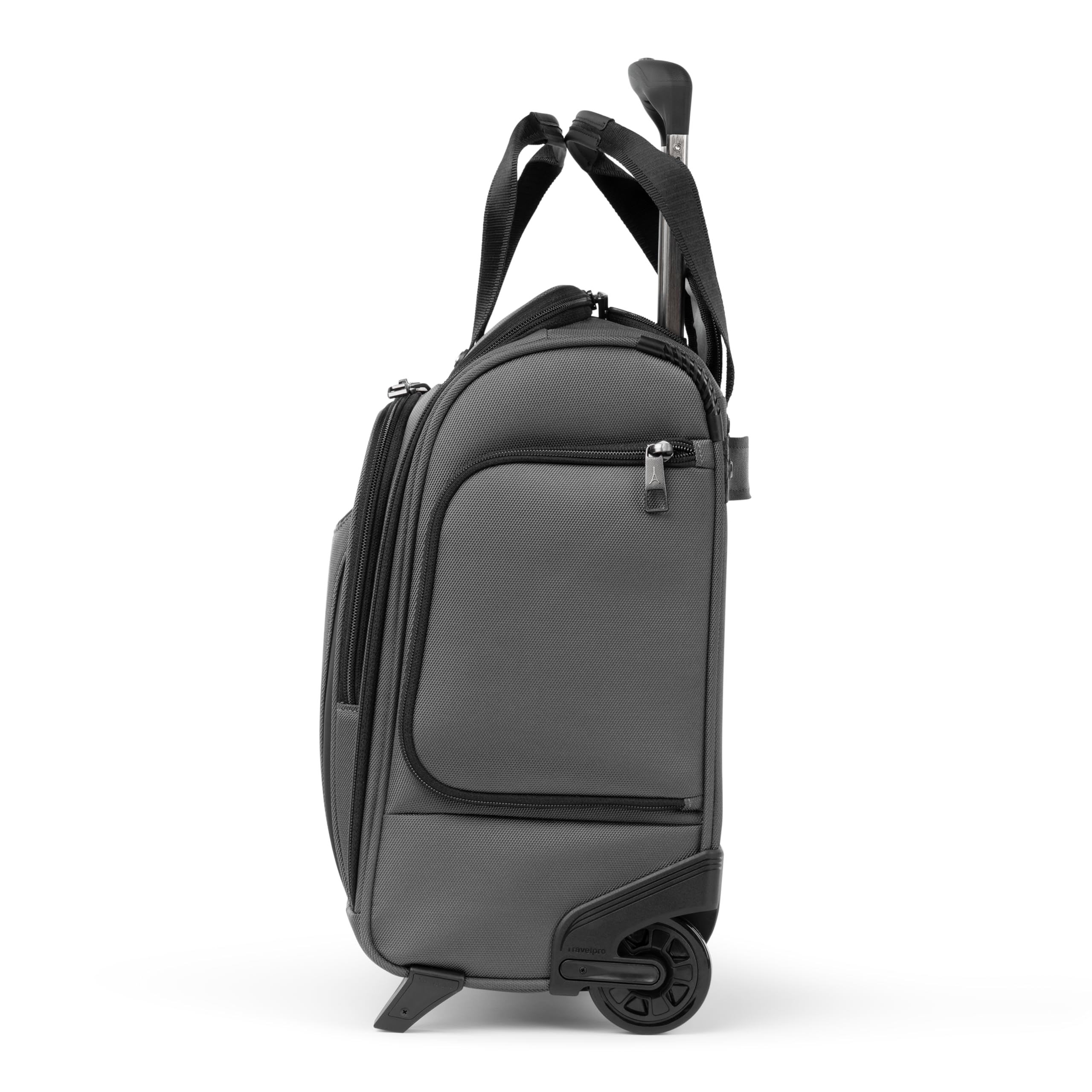 Travelpro Crew Classic Lightweight Softside Luggage, Rolling Underseat Carry on Bag, 14" Laptop or Tablet Sleeve, Men and Women, 17-Inch ( Titanium Grey , 17-Inch ) Titanium Grey 17 Inch U2