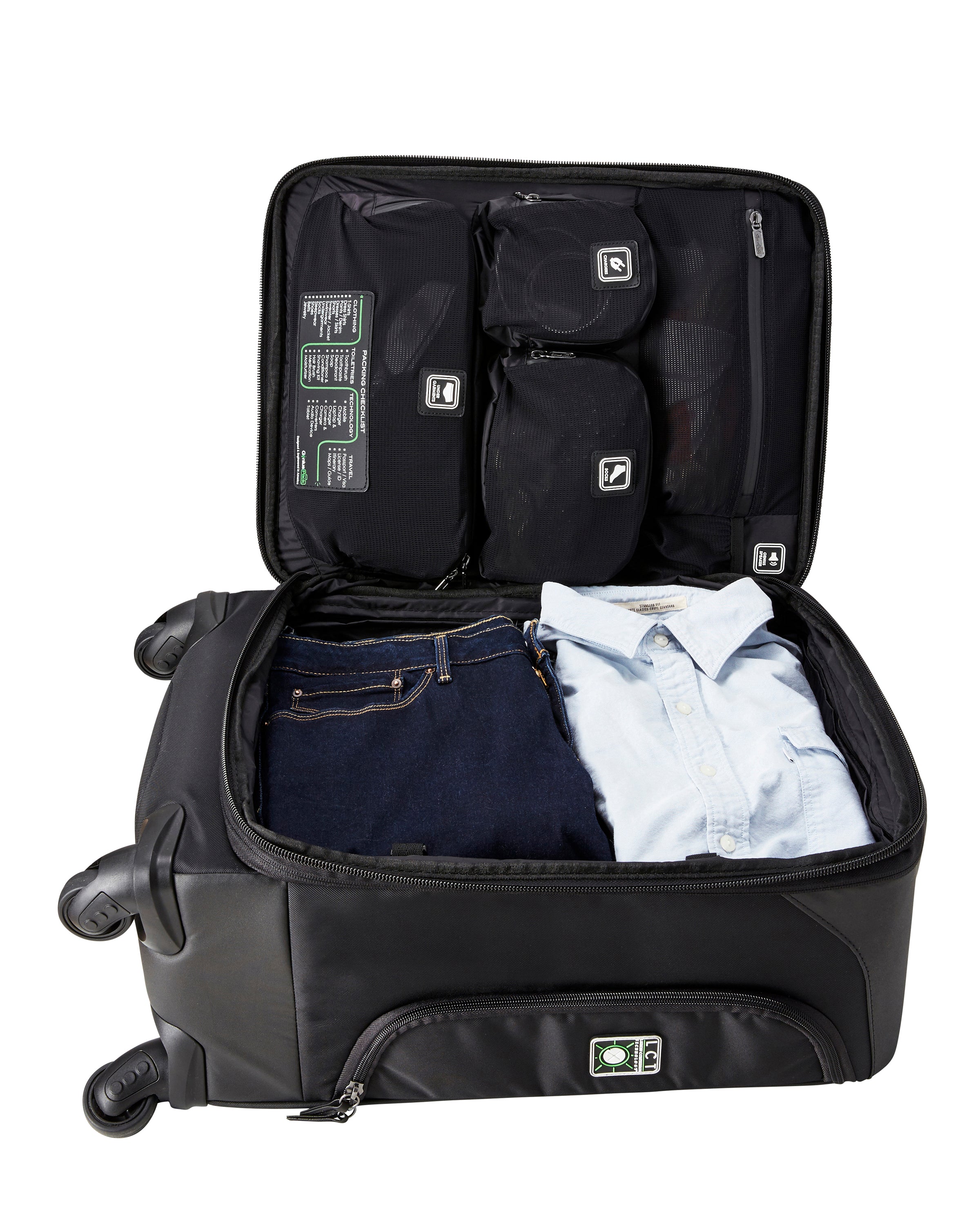 Genius Pack G4 22" Carry On Spinner Luggage - Smart, Organized, Lightweight Suitcase ( Hunter Green ) Hunter Green  U2