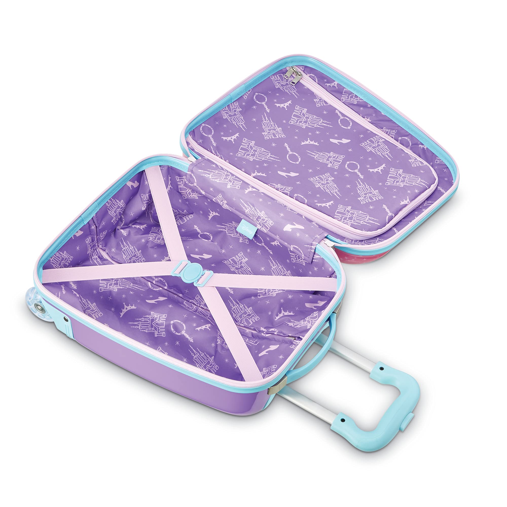 American Tourister Kids' Disney Hardside Upright Luggage Princess Carry On 18 Inch U3