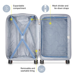 DELSEY PARIS Cruise 3.0 Hardside Expandable Luggage with Spinner Wheels, Checked-Large 28 Inch ( Deep Sea Navy , Checked-Large 28 Inch ) Deep Sea Navy Checked Large 28 Inch U1