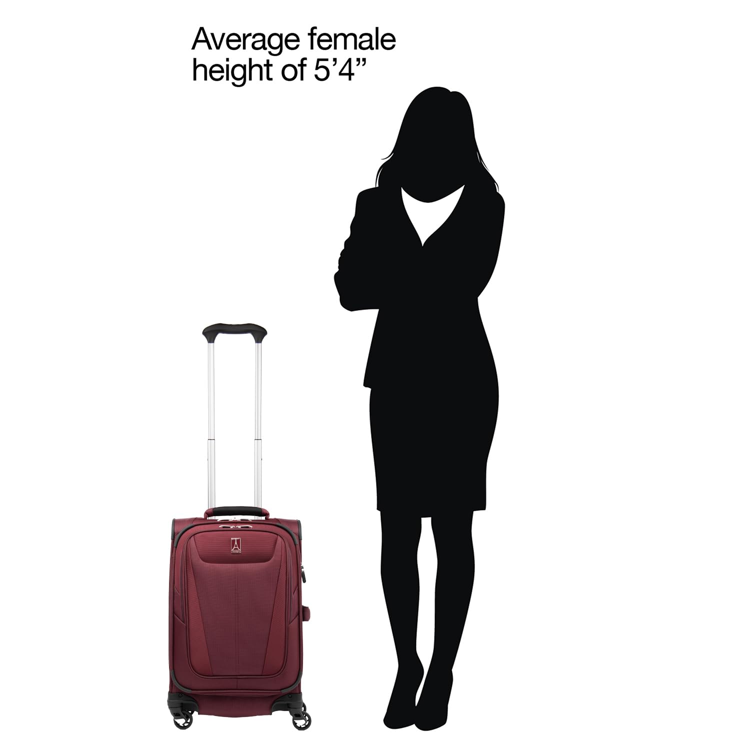 Travelpro Maxlite 5 Softside Expandable Luggage with 4 Spinner Wheels, Lightweight Suitcase, Men and Women Burgundy Compact Carry On 20 Inch U2