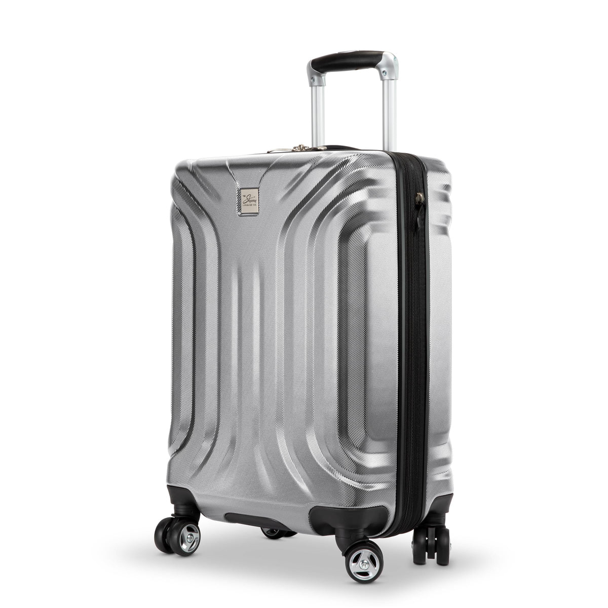 Skyway Nimbus 4.0 Expandable, Durable Hardside, 4 Wheel Spinner, Lightweight Suitcase, Unisex, Stylish, Maritime Blue, Carry-On 20-Inch ( Shiny Silver , Carry-On 20-Inch ) Shiny Silver Carry On 20 Inch U1