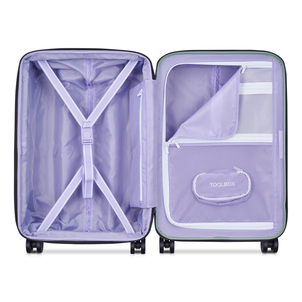 florence by mills x DELSEY PARIS Spin Me Away Expandable 20" Carry-On Spinner Upright ( Sage Green , 20" Carry-On Spinner ) Sage Green 20 Carry On Spinner U1