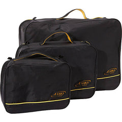 A.SAKS Luggage Packing Essentials, Squares, Paks ( Black , Squares ) Black Squares U1