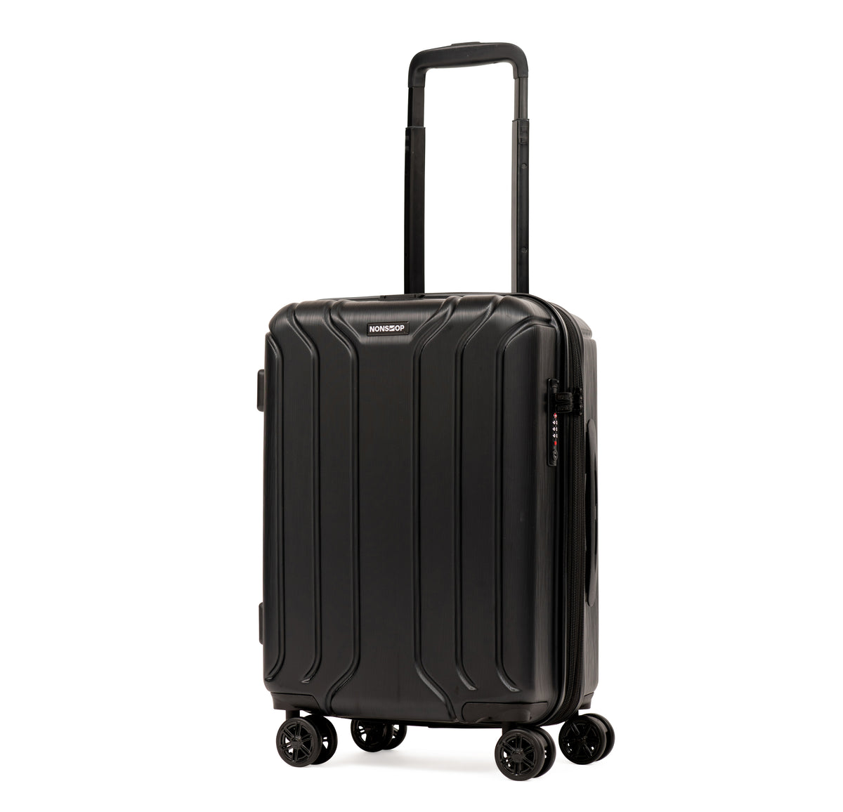 NONSTOP NEW YORK Luggage Expandable Spinner Wheels hard side shell Travel Suitcase Lightweight, TSA Lock, Double USB Port ( Black , Carry-On 21-Inch ) Black Carry On 21 Inch U8