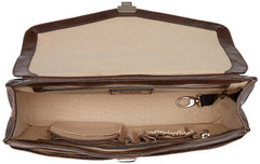 Bosca Old Leather Single Gusset Flapover Brief ( Teak , One Size ) Teak One Size U2