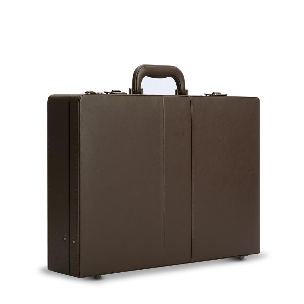 Solo New York Grand Central Attaché Briefcase with Main Compartment, Organizer Section, File Pocket & Dual Combination Locks ( Espresso , One Size ) Espresso One Size U3