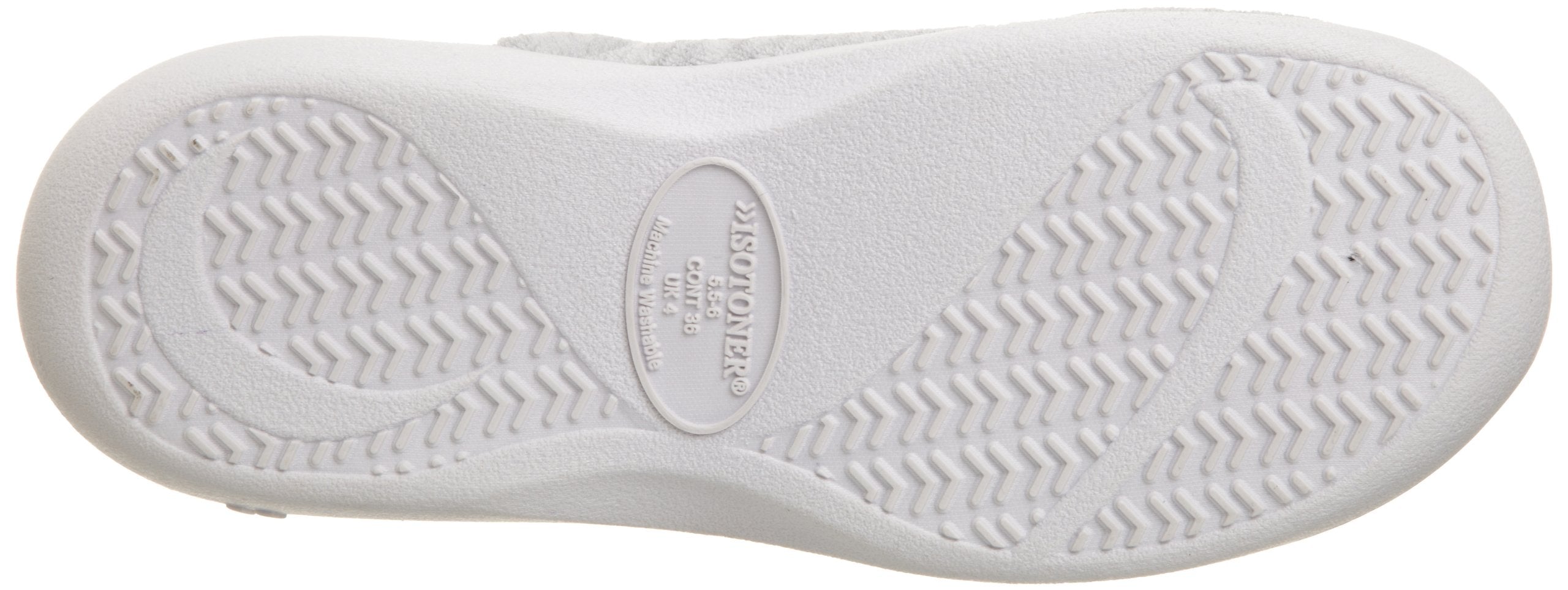 Isotoner Women's Terry Embroidered Scalloped Clog ( Heather Grey , 5.5-6 ) Heather Grey 5 5 6 U1