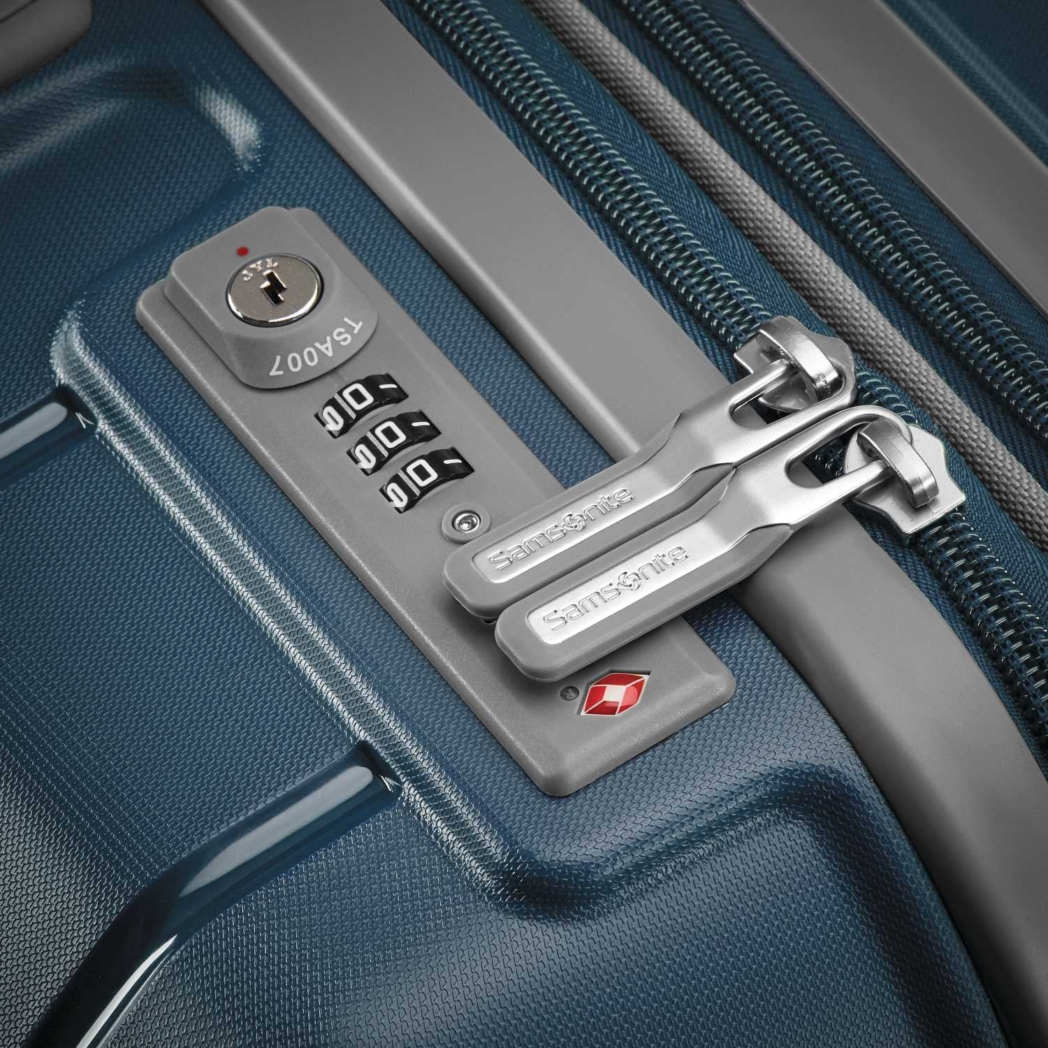 Samsonite Freeform Hardside Expandable with Double Spinner Wheels ( Navy , Checked-Large 28-Inch ) Navy Checked Large 28 Inch U15
