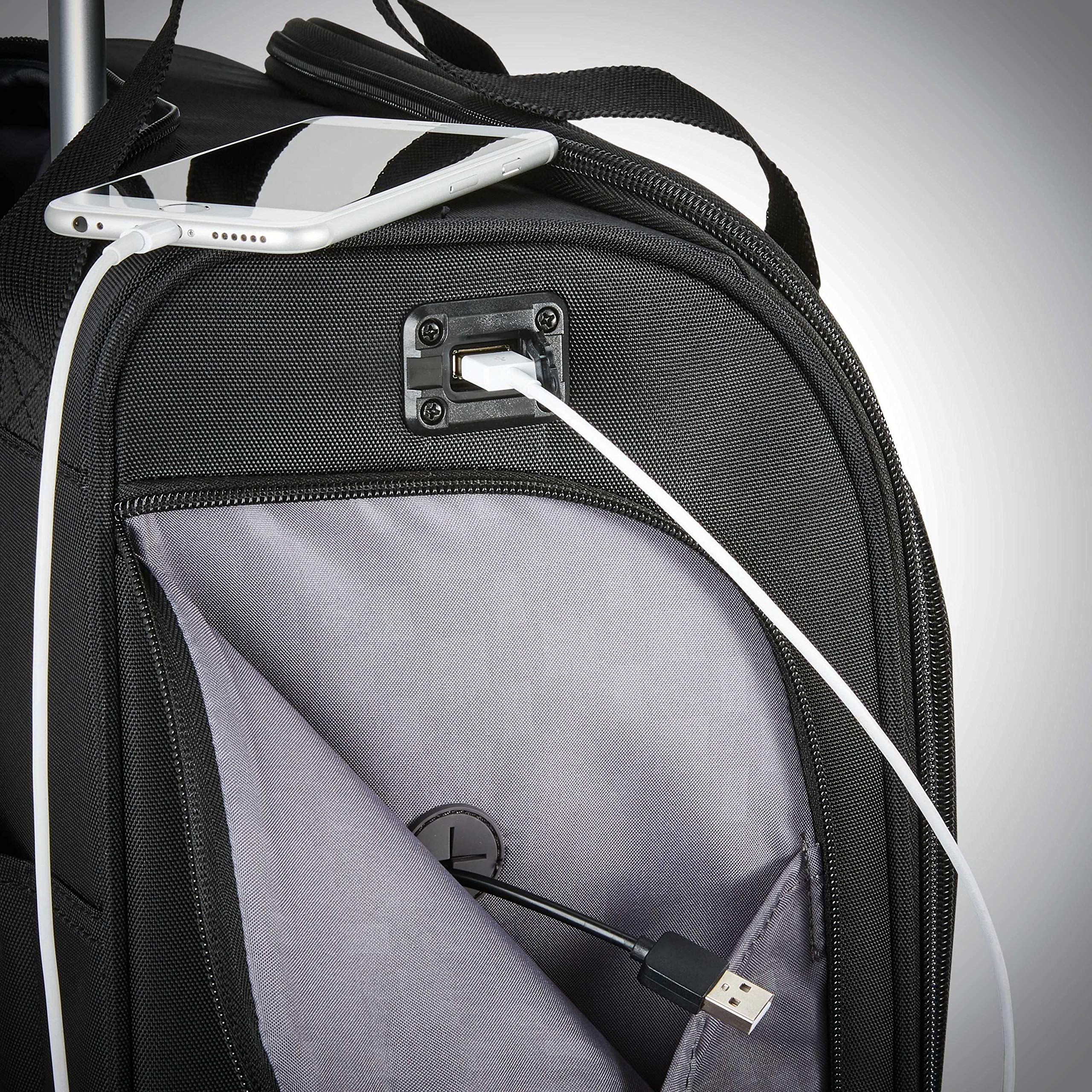 Samsonite Underseat Carry-On Spinner with USB Port ( Jet Black , One Size ) Jet Black One Size U4