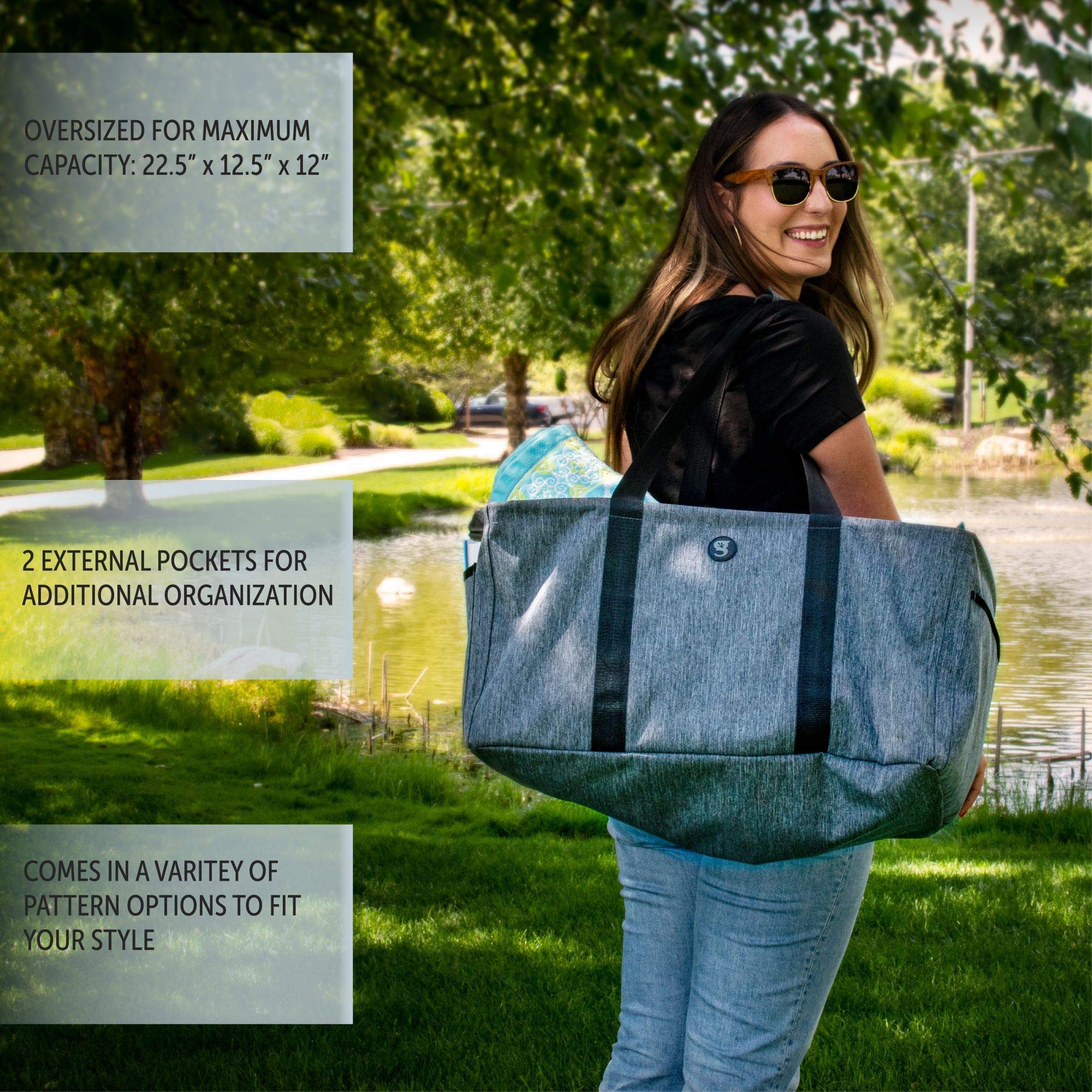 Geckobrands Large Utility Tote ( Black Honeycomb , One Size ) Black Honeycomb One Size U1