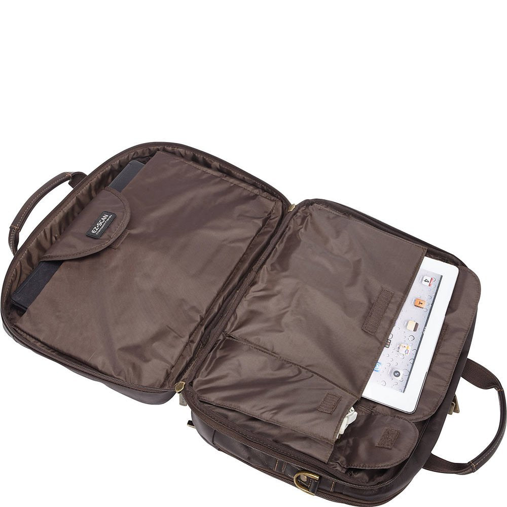 Heritage Colombian 15.6' Double Compartment Top Zip EZ-Scan Computer Portfolio U2