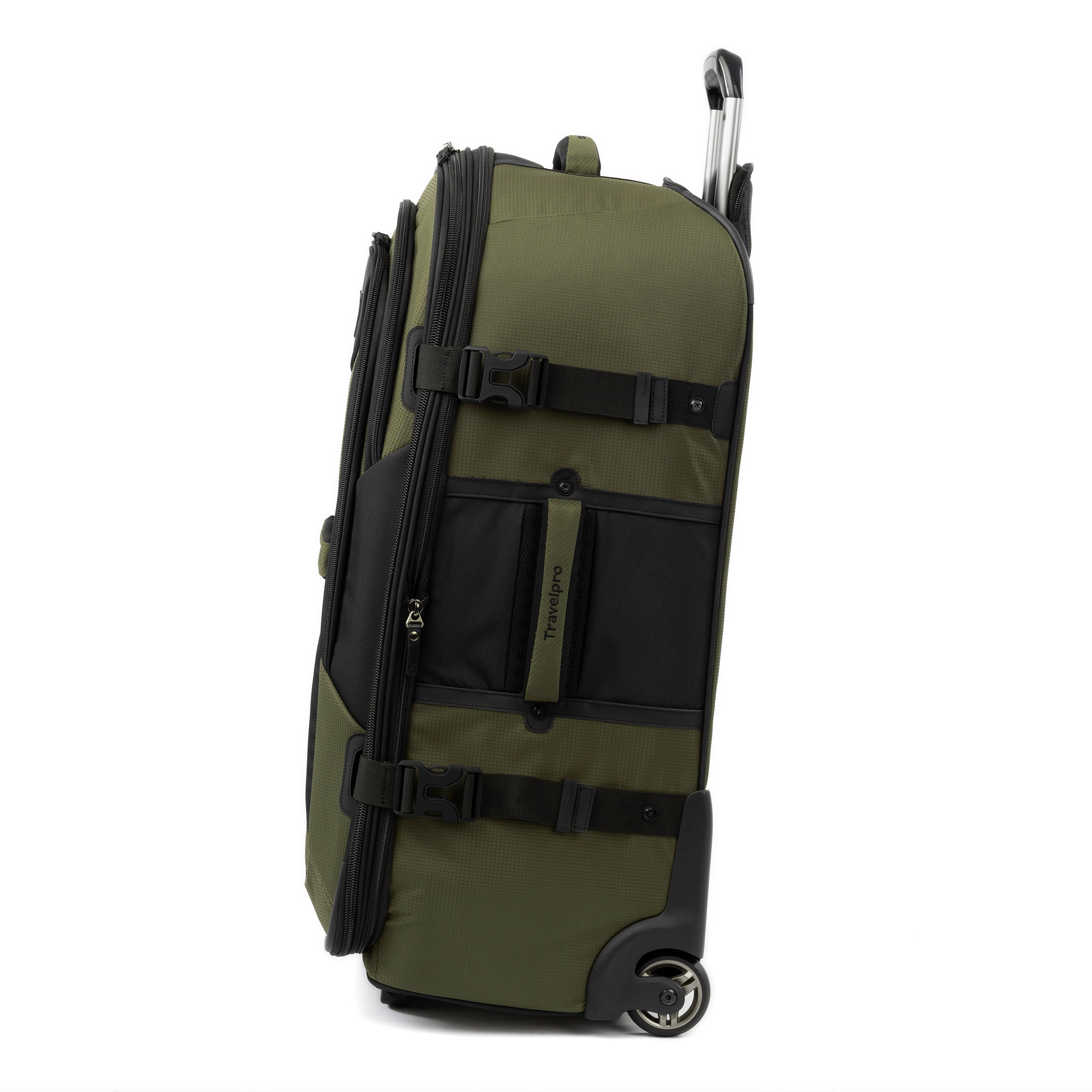 Travelpro Unisex-Adult Bold Softside Expandable Rollaboard Upright Luggage ( Olive/Black , Checked-Large 28-Inch ) Olive/Black Checked Large 28 Inch U6