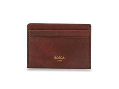 Bosca Men's Washed Collection Weekend Wallet Coin or Card Case ( Dark Brown , One Size ) Dark Brown One Size U1