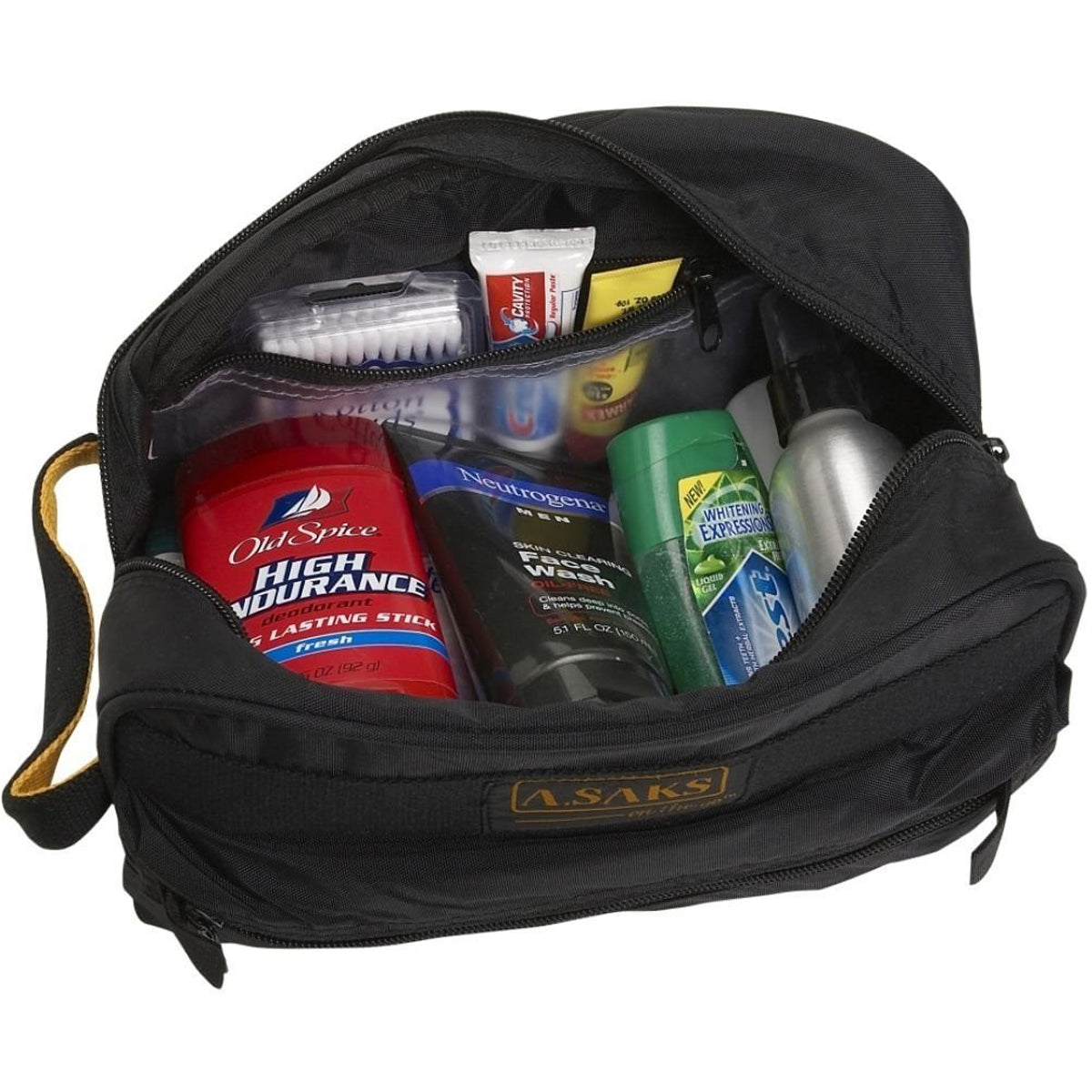 A.Saks Deluxe Toiletry Kit ( Black , One Size ) Black One Size U4