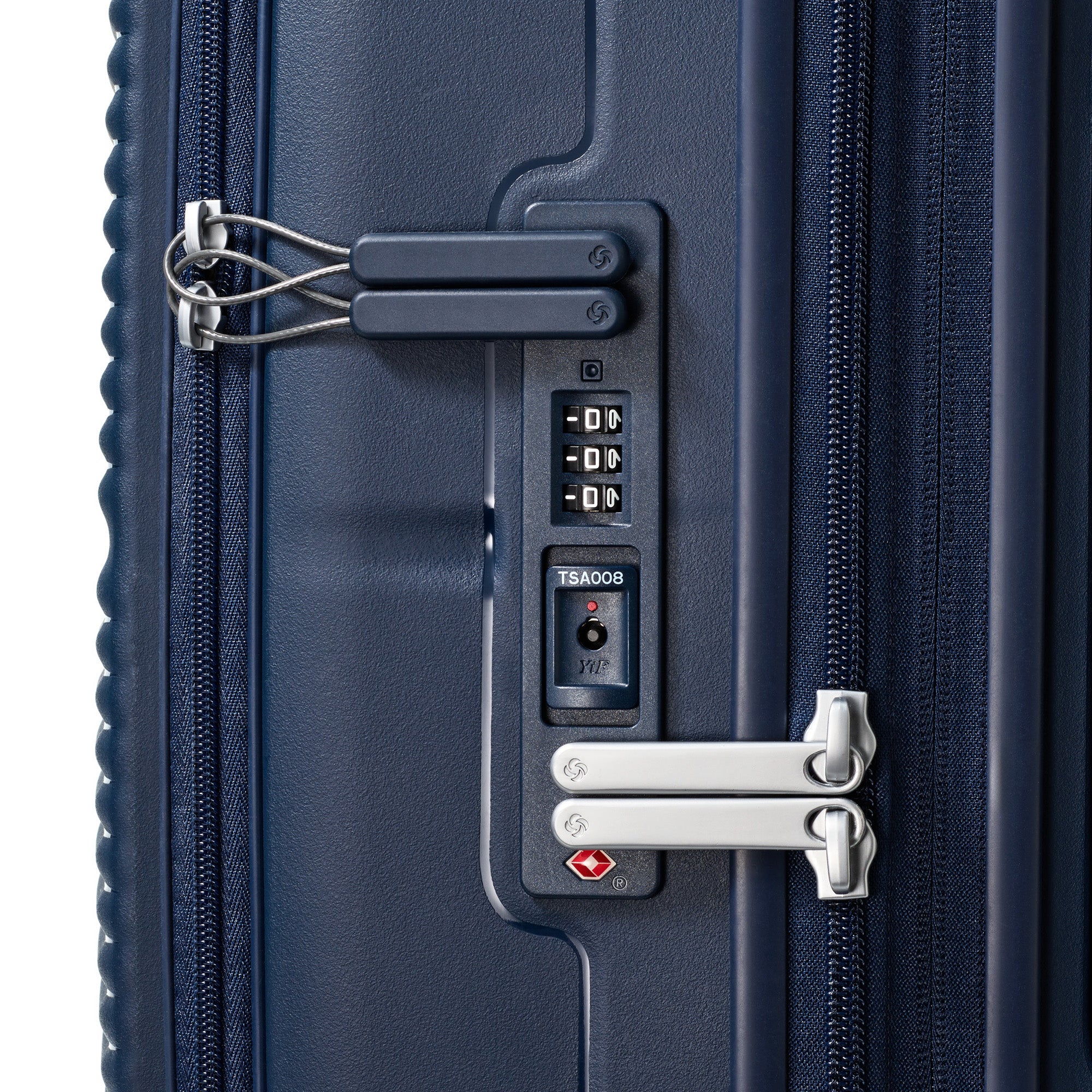 Samsonite Paralux Luggage - Innovative Design - Quick Access Front Pocket - Dual Suspension Wheel Technology - TSA Lock - Expandable - Includes Removable Packing Cubes ( Midnight Navy , Carry-On Spinner ) Midnight Navy Carry On Spinner U1