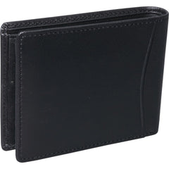 Nappa Leather RFID Blocking Euro Commuter Wallet Black One Size U1
