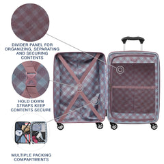 Travelpro Maxlite 5 Hardside Spinner Wheel Luggage ( Dusty Rose Pink , Carry-On 21-Inch ) Dusty Rose Pink Carry On 21 Inch U2