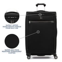Travelpro Platinum Elite Softside Expandable Checked Luggage, 8 Wheel Spinner Large Suitcase, TSA Lock, Men and Women, Checked Large 29-Inch ( Shadow Black , Checked-Large 29-Inch ) Shadow Black Checked Large 29 Inch U17