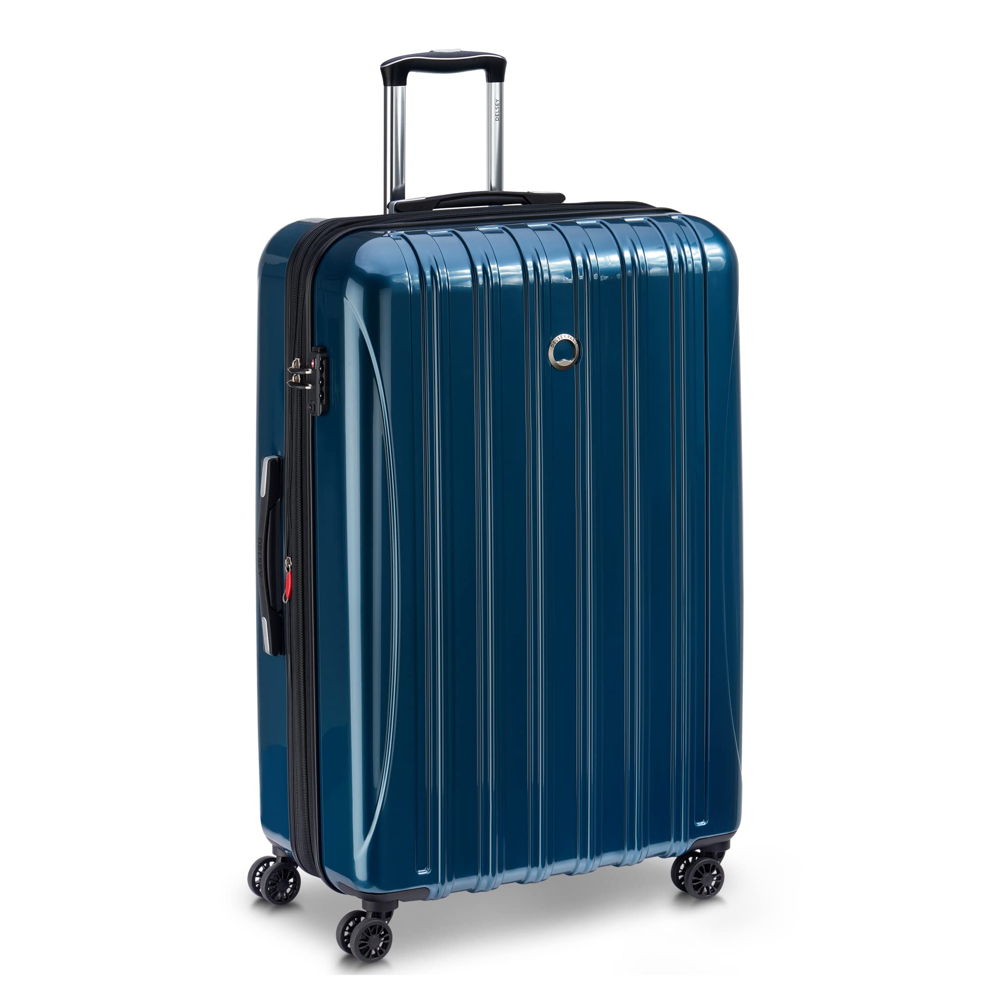 DELSEY Paris Helium Aero Hardside Expandable Luggage with Spinner Wheels ( Teal , Checked-Large 29 Inch ) Teal Checked Large 29 Inch U18