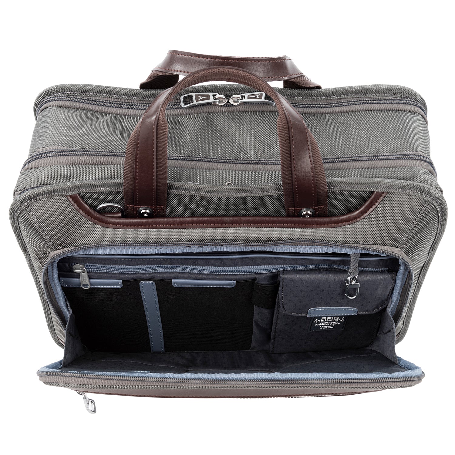 Travelpro Platinum Elite Expandable Business Laptop Briefcase, Fits up to 15.6 Laptop, Work School Travel, Men and Women ( Vintage Grey , 16-Inch ) Vintage Grey 16 Inch U2