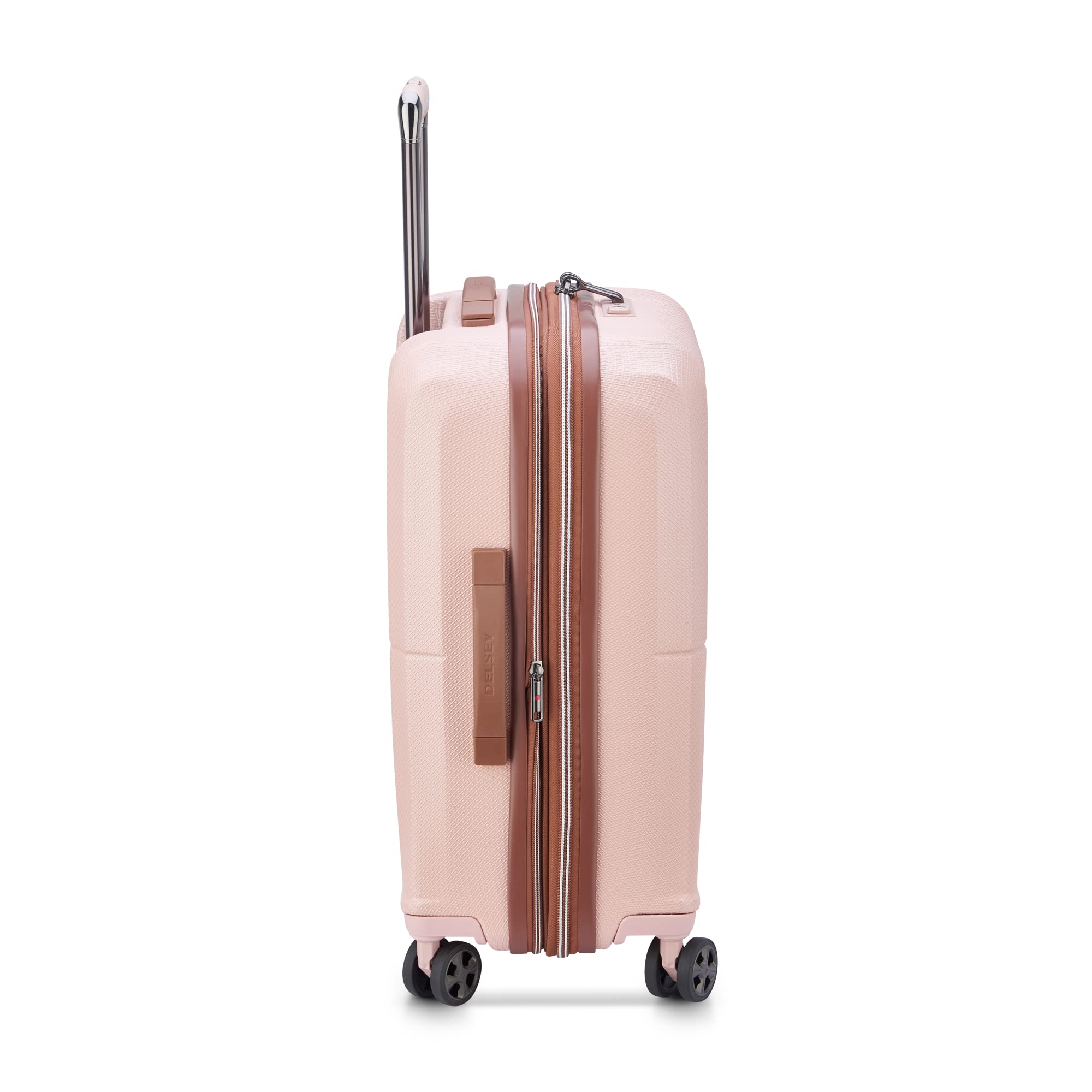 DELSEY Paris Carrousel Hardside Expandable Luggage with Spinner Wheels Pink 3 Piece Set 21 24 28 U1
