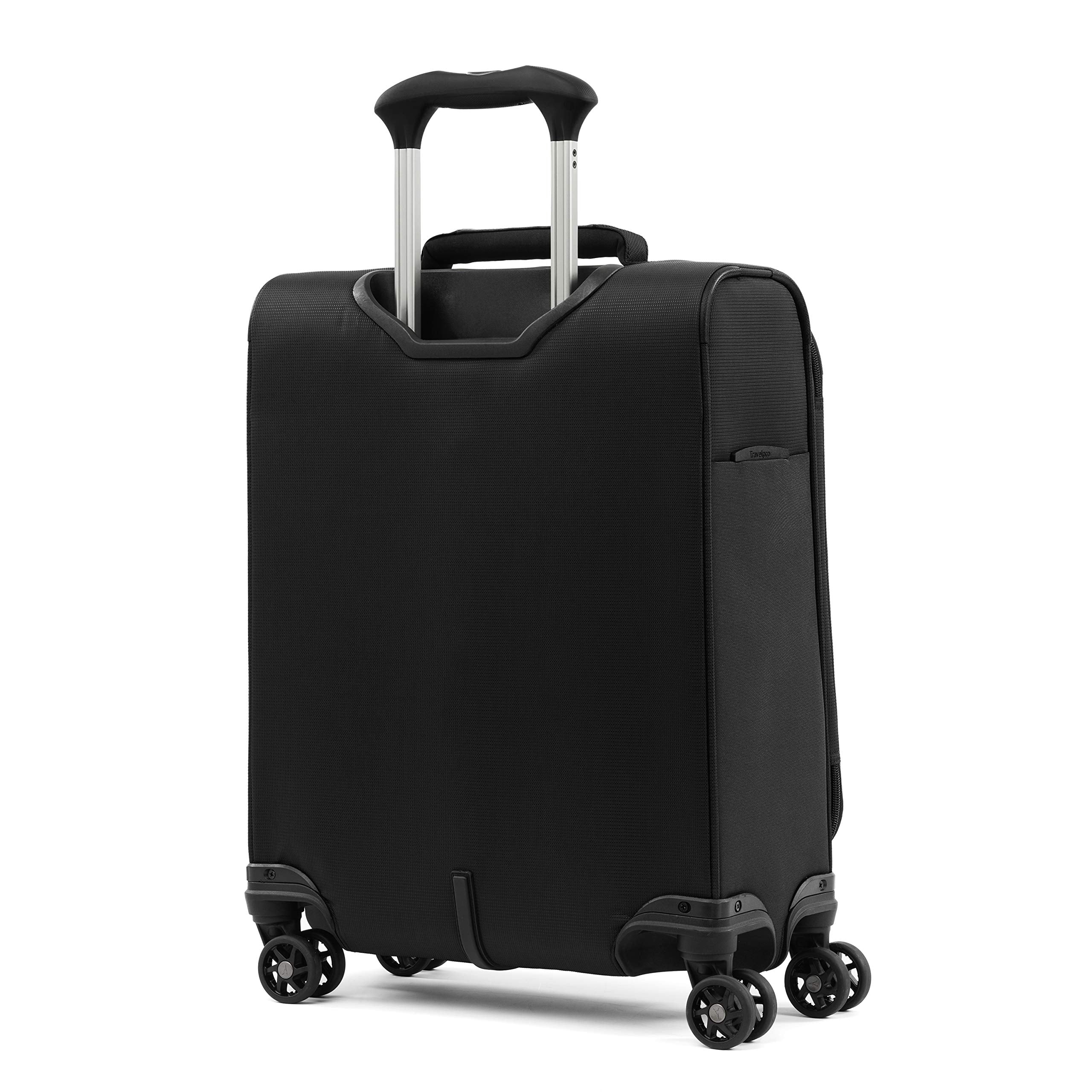 Travelpro Tourlite Softside Expandable Luggage with 4 Spinner Wheels, Lightweight Suitcase, Men and Women Black Carry On 19 Inch U10