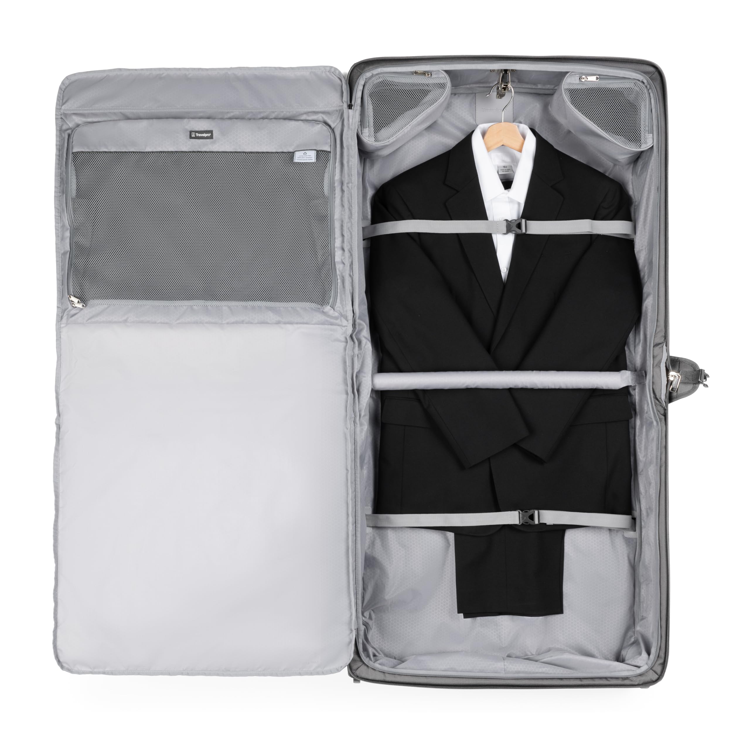 Travelpro Maxlite Lightweight Check-in Upright 2-Wheel Rolling Garment Bag, Men and Women, Business, Travel ( Shadow Grey , 24-Inch ) Shadow Grey 24 Inch U8