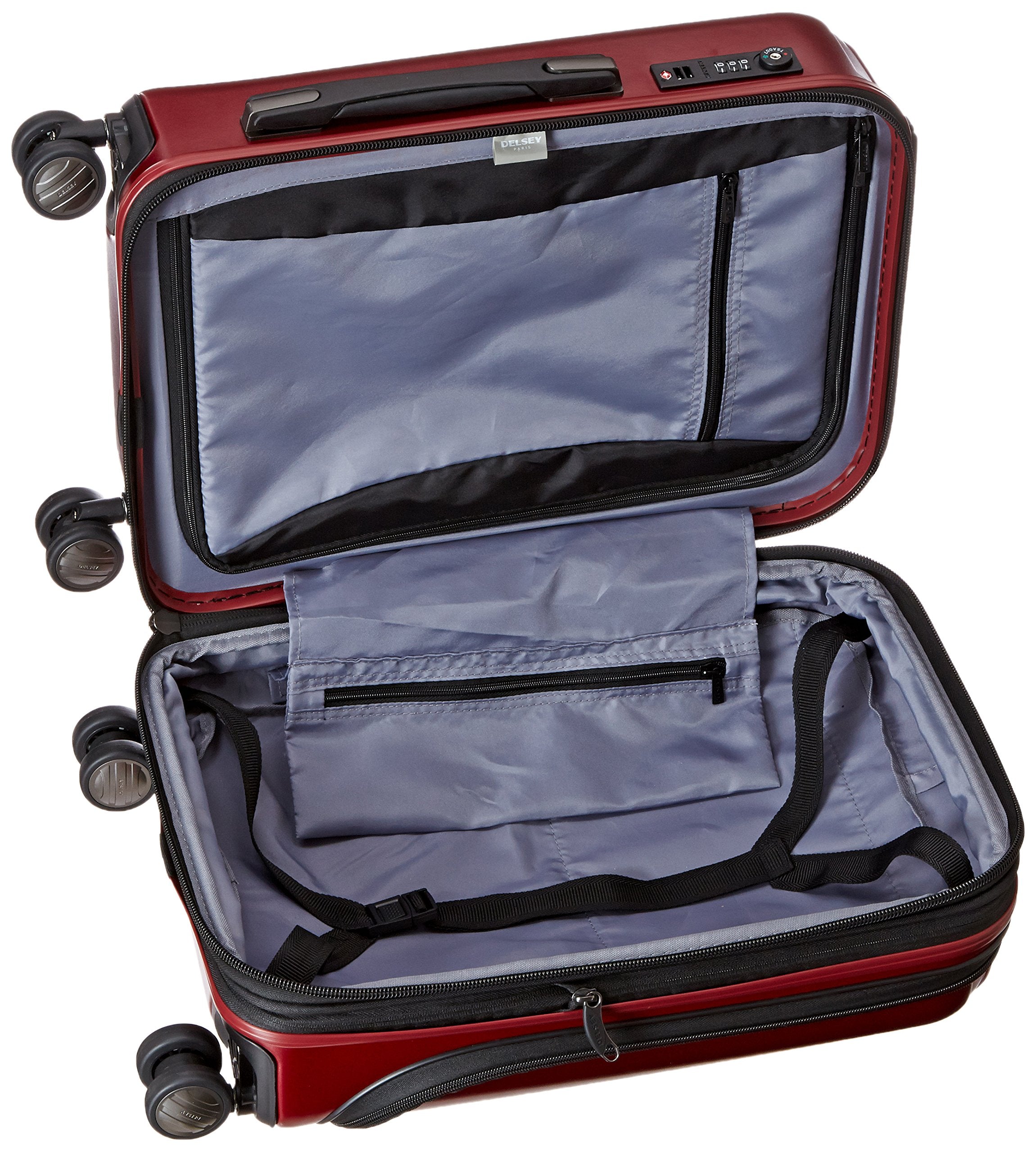 Delsey Luggage Helium Titanium International 19 Carry-on Expandable Spinner Trolley U1