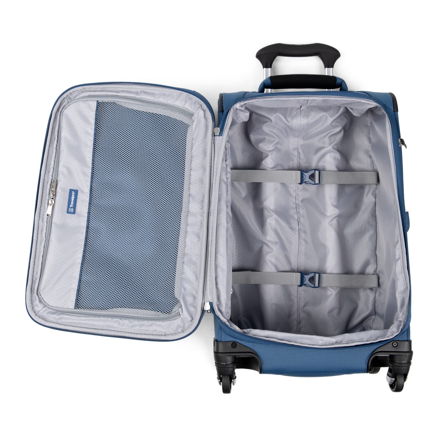 Travelpro Maxlite 5 Softside Expandable Luggage with 4 Spinner Wheels, Lightweight Suitcase, Men and Women Ensign Blue Compact Carry On 20 Inch U6