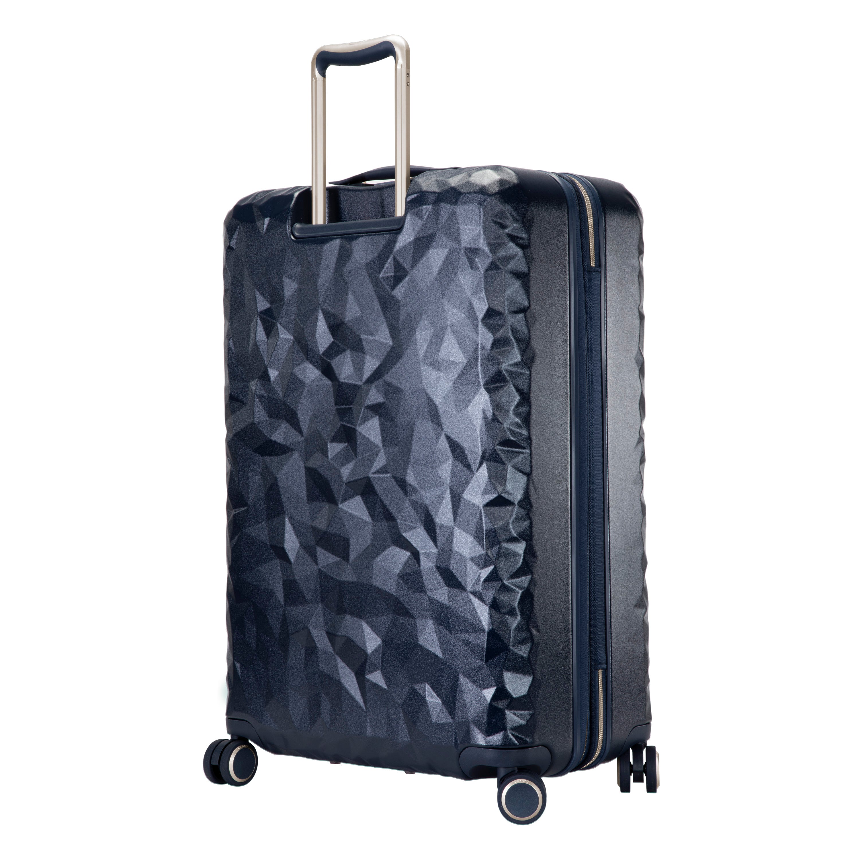 Ricardo Beverly Hills Indio Hardside Luggage, Durable, Spacious, Stylish, Compression Straps, Secondary Packing Compartment ( Dark Navy , Checked-Large 28-Inch ) Dark Navy Checked Large 28 Inch U1