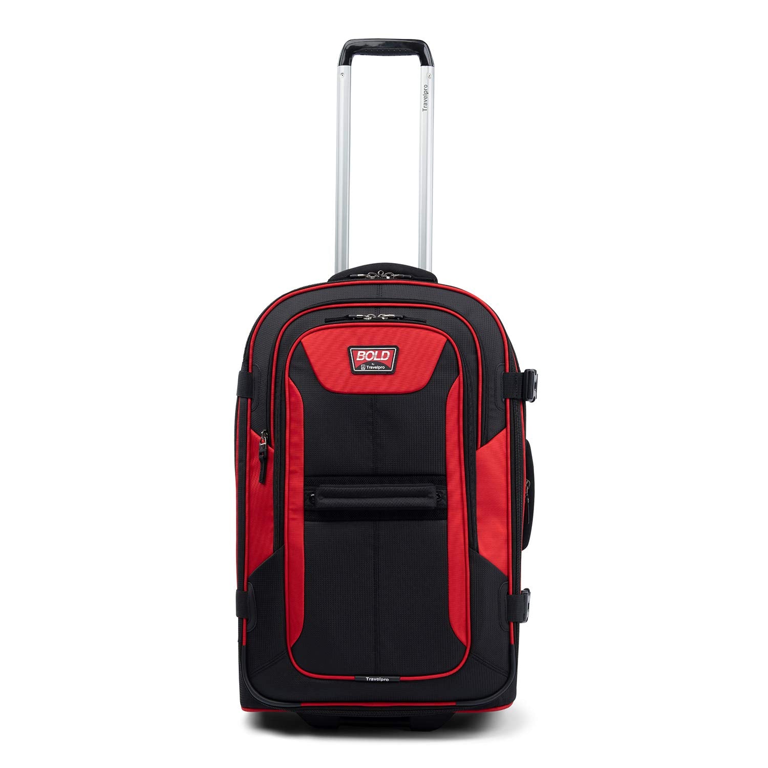 Travelpro Unisex-Adult Bold-Softside Expandable Rollaboard Upright Luggage ( Red , Checked-Medium 25-Inch ) Red Checked Medium 25 Inch U2