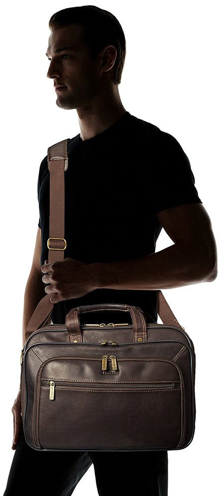 Heritage Colombian 15.6' Double Compartment Top Zip EZ-Scan Computer Portfolio U2