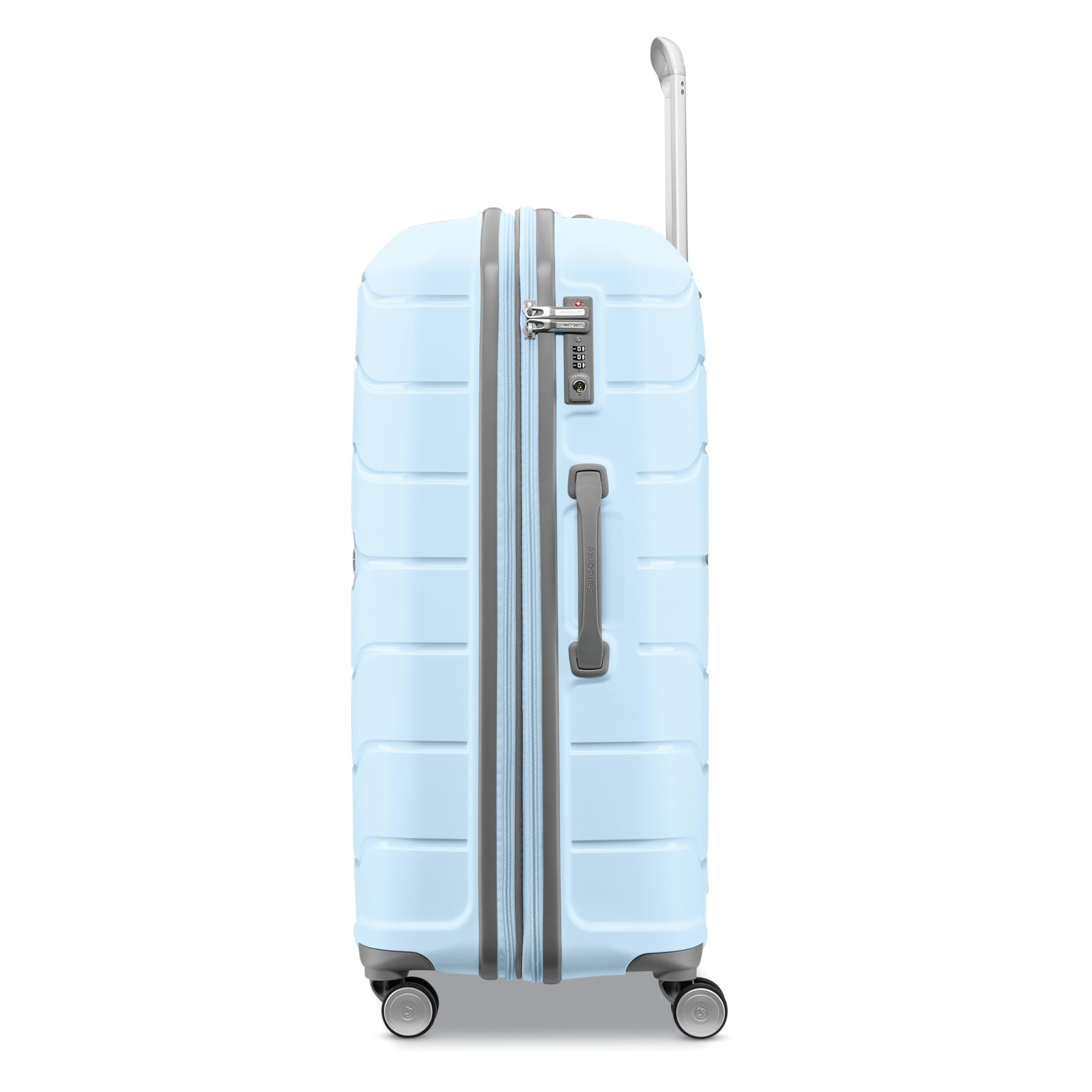 Samsonite Freeform Hardside Expandable with Double Spinner Wheels ( Sky Blue , Checked-Large Spinner ) Sky Blue Checked Large Spinner U4