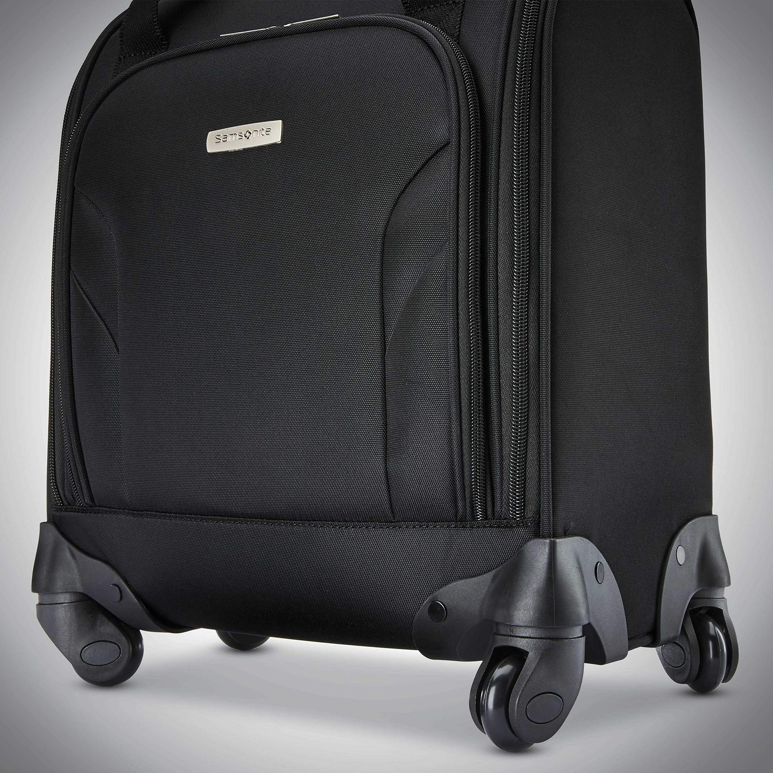 Samsonite Underseat Carry-On Spinner with USB Port ( Jet Black , One Size ) Jet Black One Size U6
