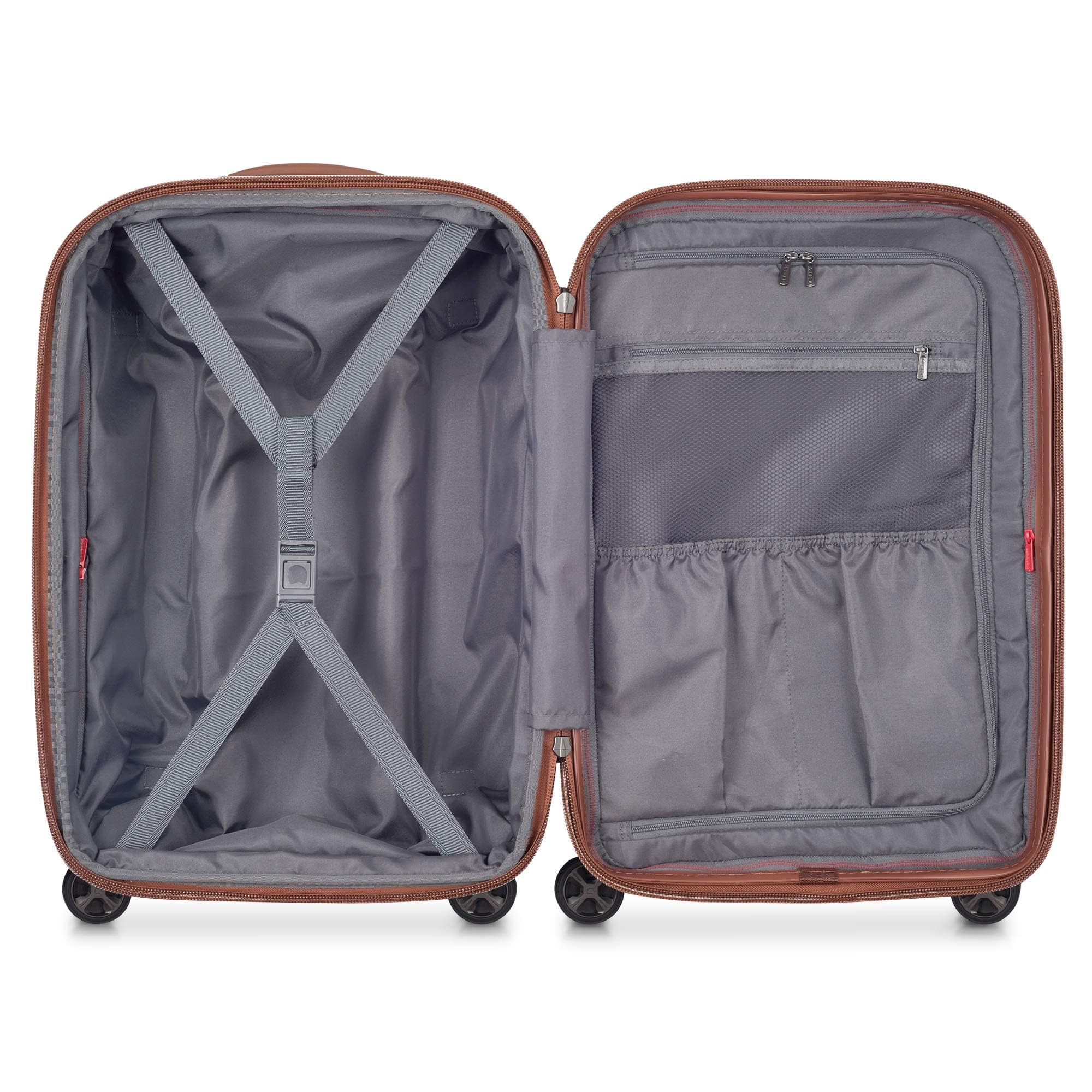 DELSEY PARIS Carrousel Hardside Expandable Luggage with Spinner Wheels ( Black , Checked-Medium 24 Inch ) Black Checked Medium 24 Inch U8