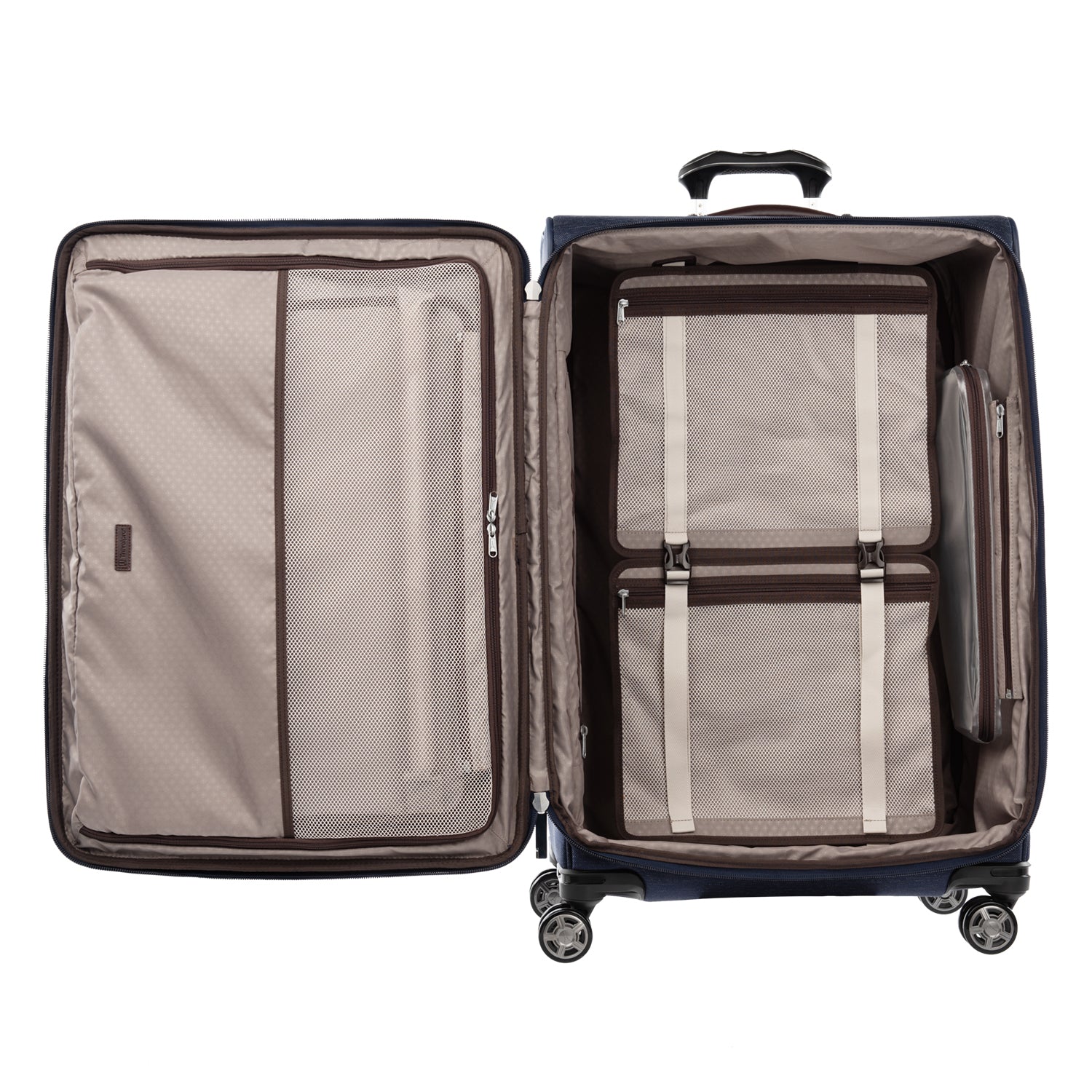 Travelpro Platinum Elite Softside Expandable Luggage, 8 Wheel Spinner Suitcase, USB Port, Suiter, Men and Women U8