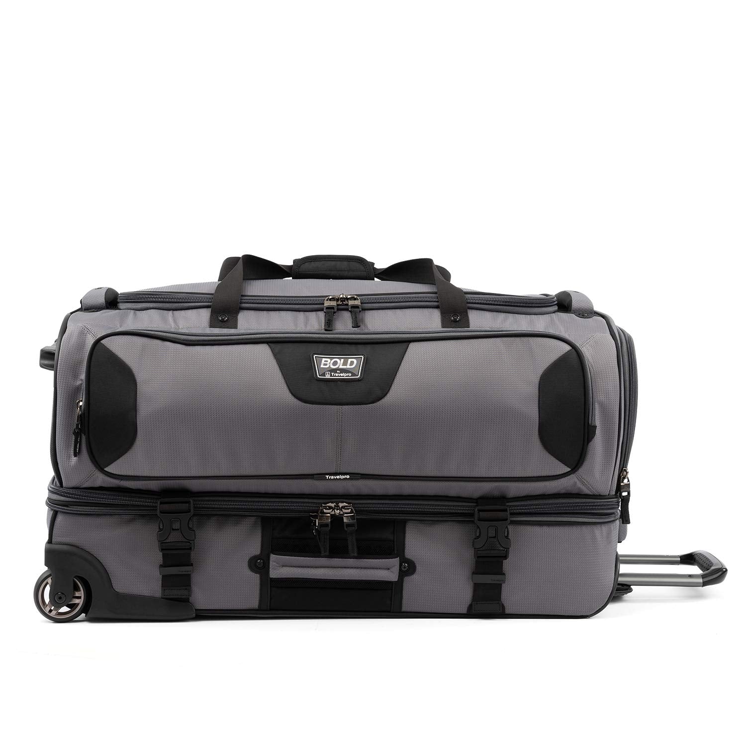 Travelpro Bold Drop Bottom Wheeled Rolling Duffel Bag Grey/Black 30 Inch U2