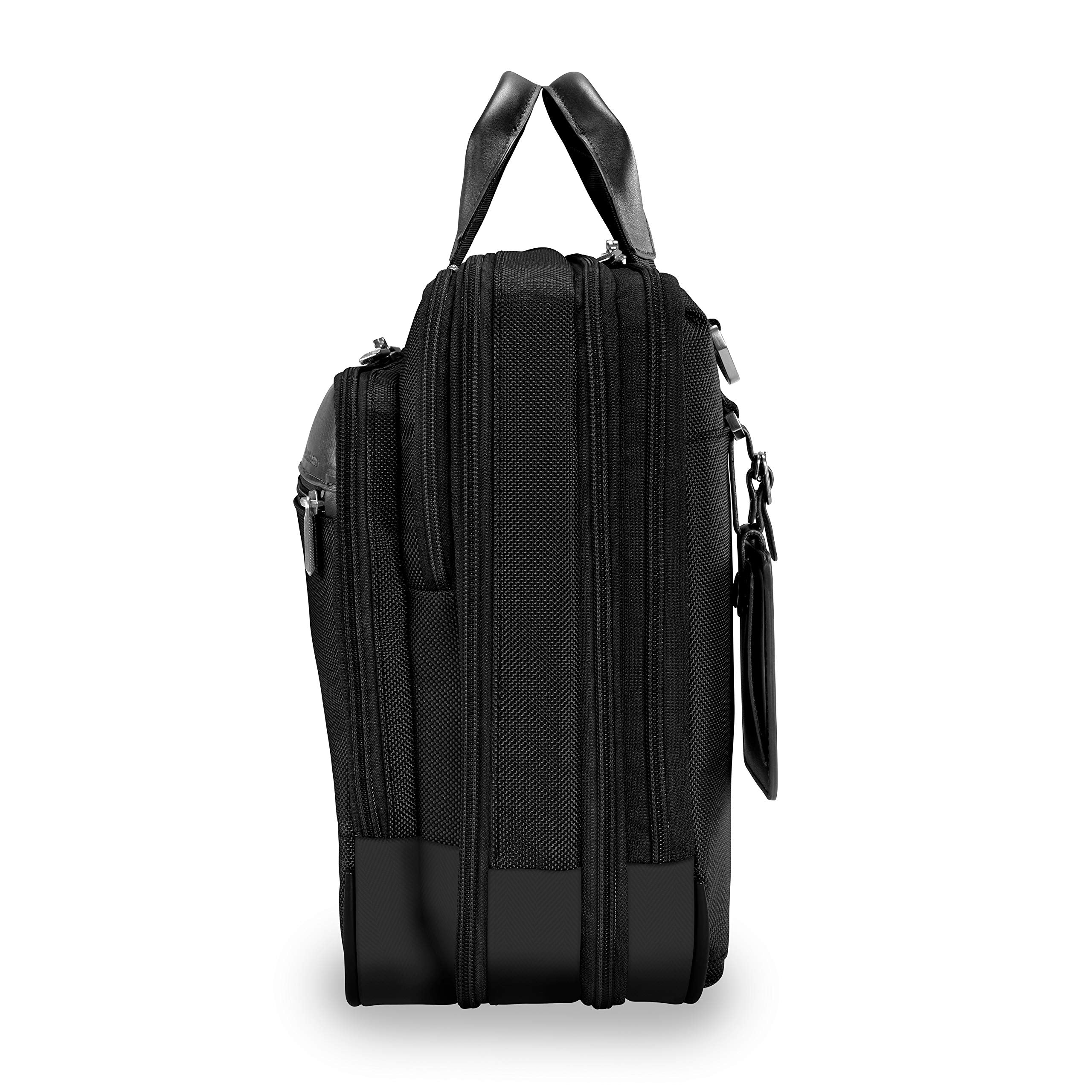 Briggs & Riley @work Medium Expandable Brief ( Black , Medium ) Black Medium U3