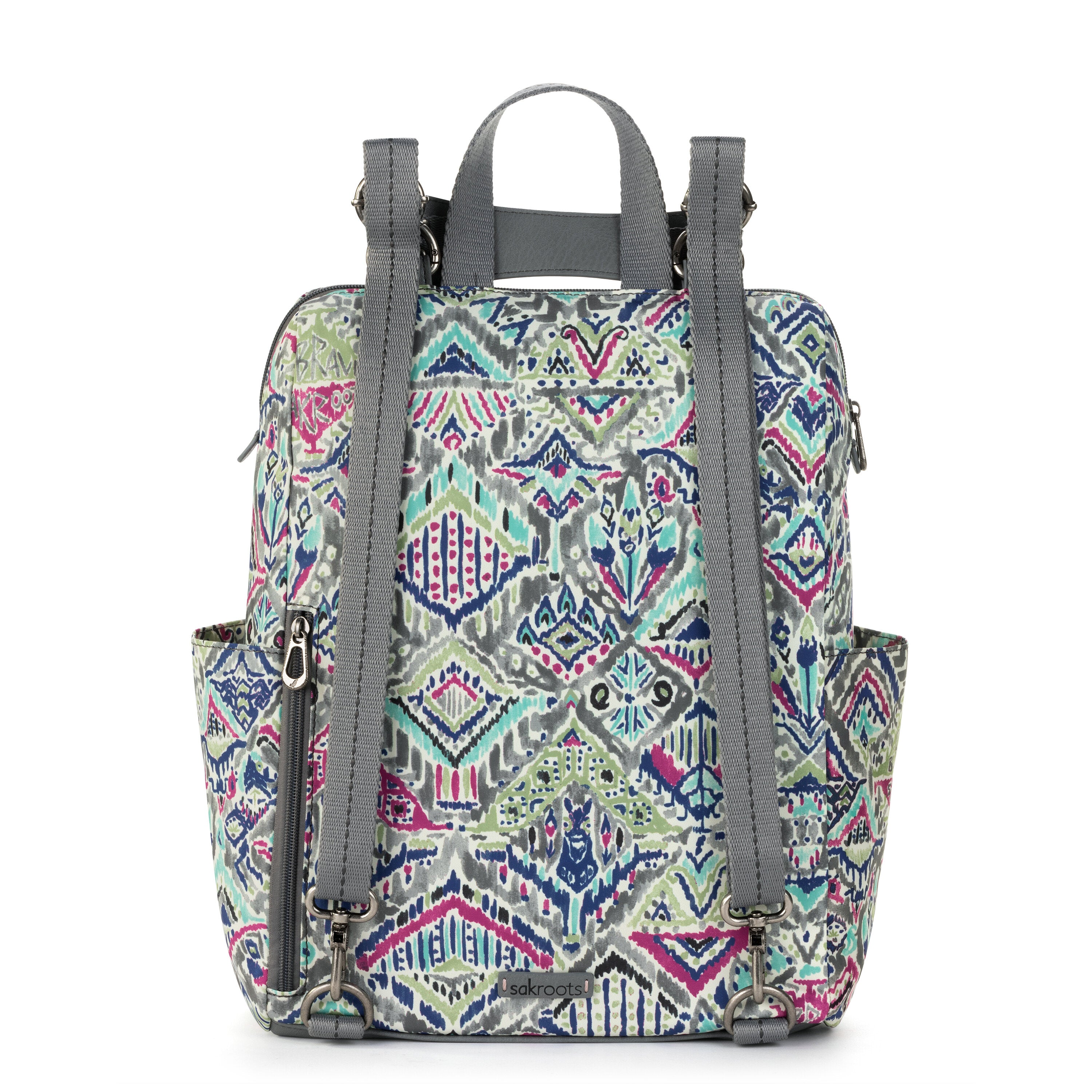 Sakroots Women's Loyola Convertible Backpack Slate Brave Beauti  U3