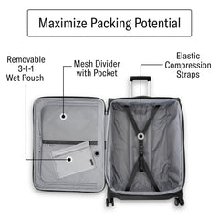 Samsonite UpLIFT Lightweight Softside Expandable Luggage ( Black , Carry-On ) Black Carry On U4