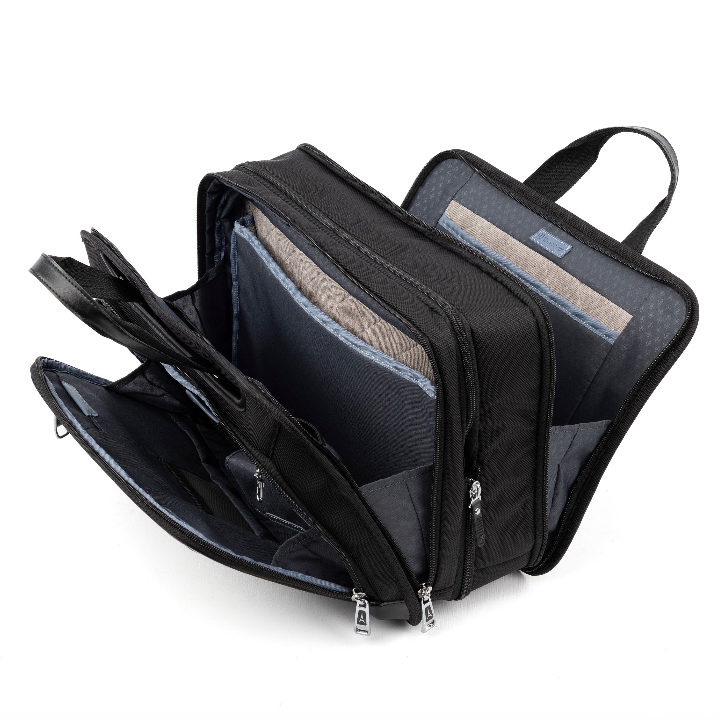 Travelpro Platinum Elite Expandable Business Laptop Briefcase, Fits up to 15.6 Laptop, Work School Travel, Men and Women Shadow Black 16 Inch U1