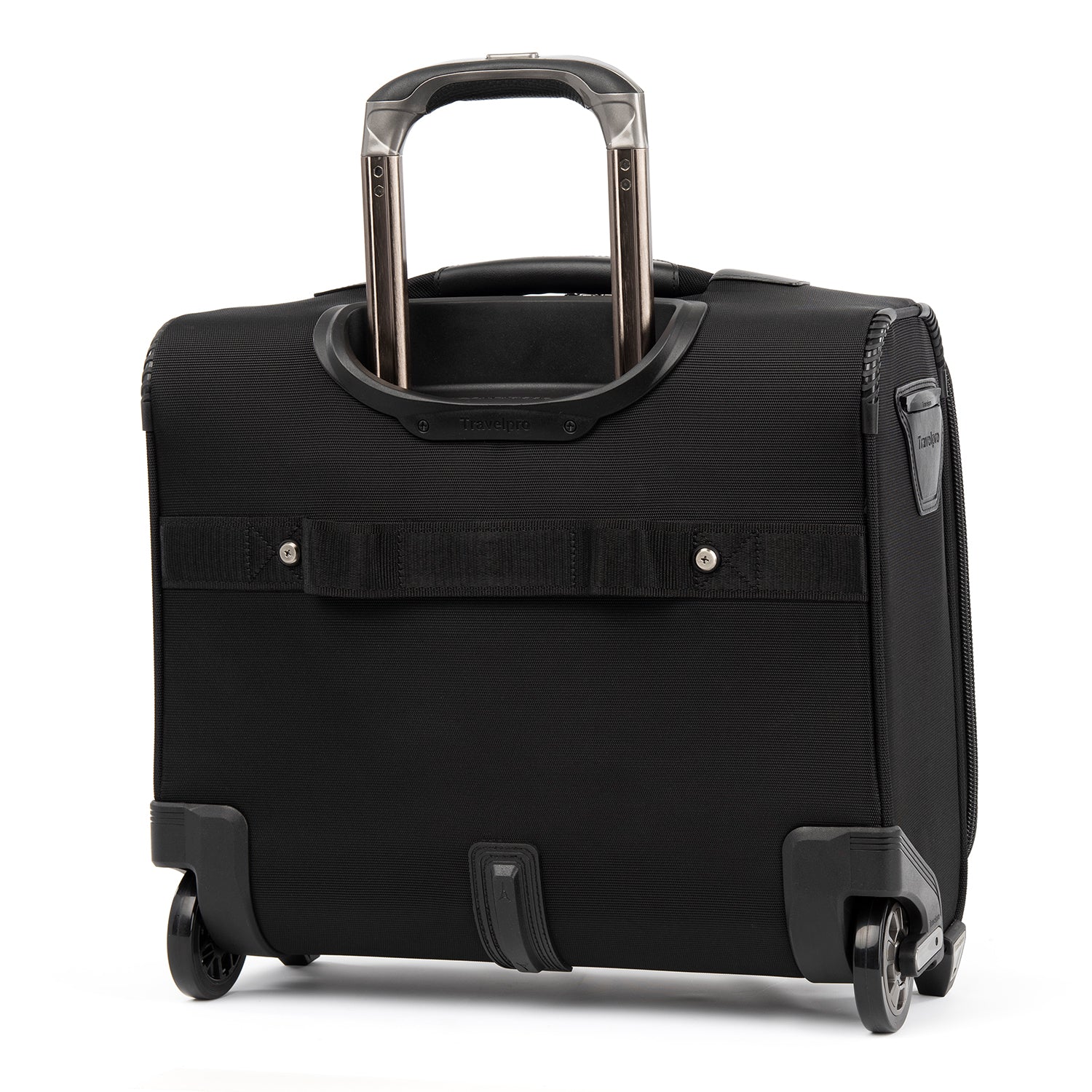 Travelpro Crew Versapack Carry-on 2 Wheel Upright Rolling Tote, 14-Inch Laptop or Tablet Pocket, Men and Women, Jet Black, 16.5-Inch U1