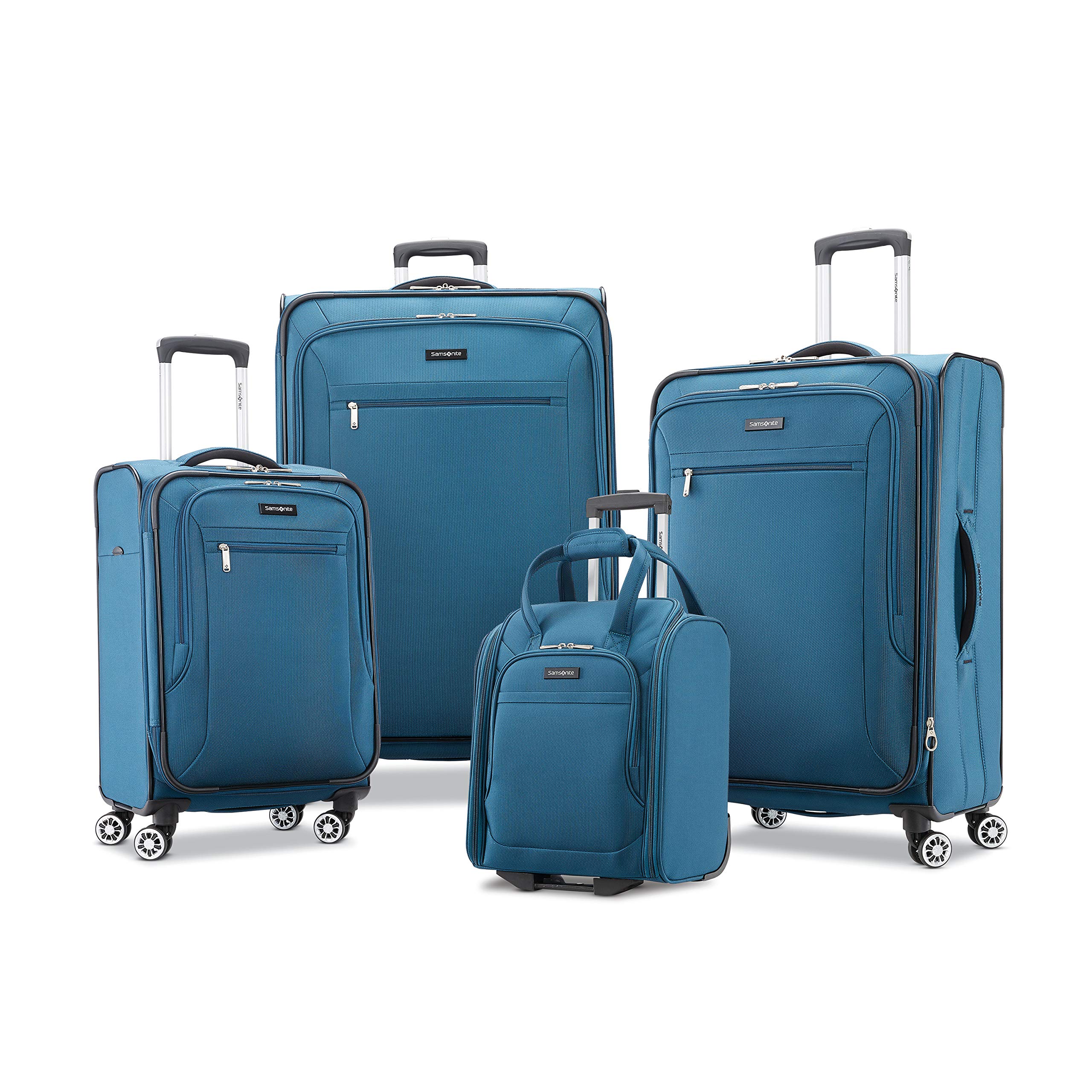 Samsonite Ascella X Softside Expandable Luggage with Spinner Wheels ( Teal , Checked-Medium 25-Inch ) Teal Checked Medium 25 Inch U1