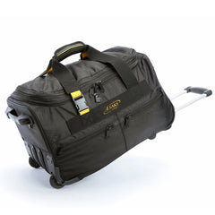 A.SAKS Luggage Lightweight Rolling Trolley Duffel with Wheels ( Black , One Size ) Black One Size U31