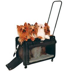 Tutto Lightweight Foldable Wheeled Pet Carriers ( Black , Large ) Black Large U3