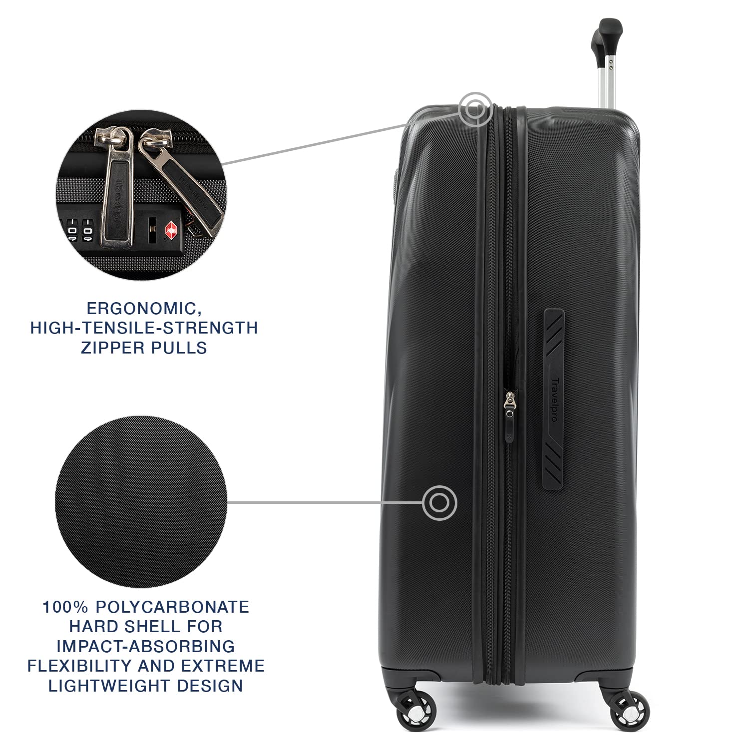 Travelpro Maxlite 5 Hardside Spinner Wheel Luggage Black Checked Large 28 Inch U1