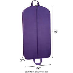 WallyBags 40" Deluxe Travel Garment Bag ( Purple , 40-inch ) Purple 40 Inch U2