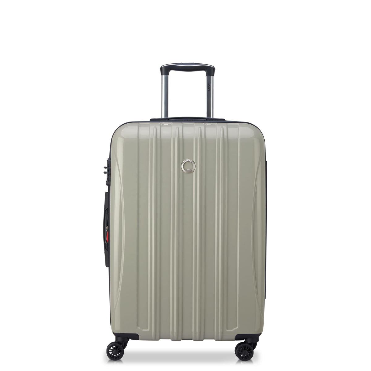 DELSEY Paris Helium Aero Hardside Expandable Luggage with Spinner Wheels ( Latte , Checked-Medium 25 Inch ) Latte Checked Medium 25 Inch U3